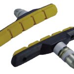 Колодки гальмівні Alligator чор./жовті 72мм для V-brake